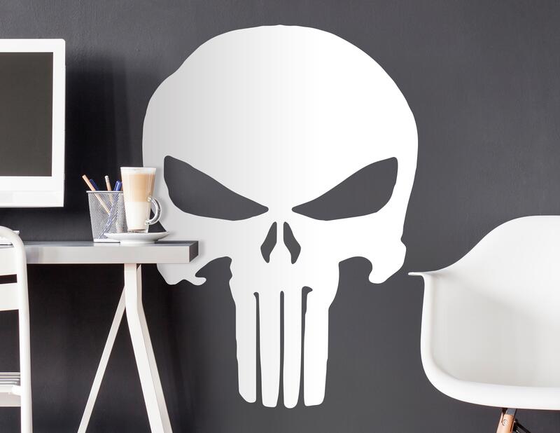 Wandtattoo Punisher Skull