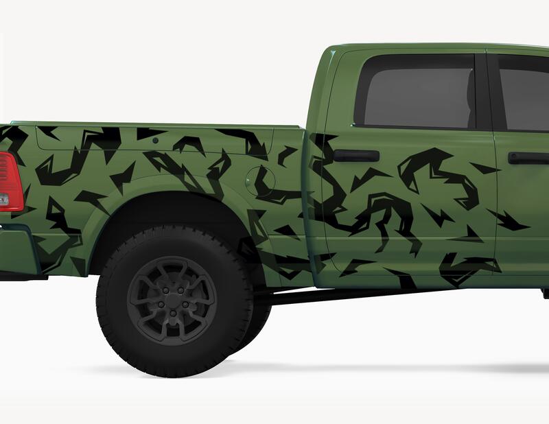 Autoaufkleber Edgy Camo