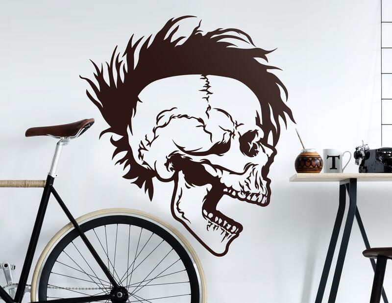 Wandtattoo Iro Skull Punk 