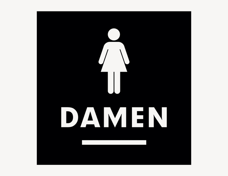 WC Damen #1 - Aufkleber für Gewerbe