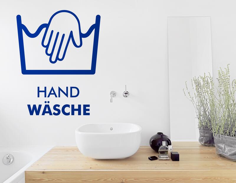 Tollen Dekoration für’s Badezimmer: Wandtattoo „Handwäsche“