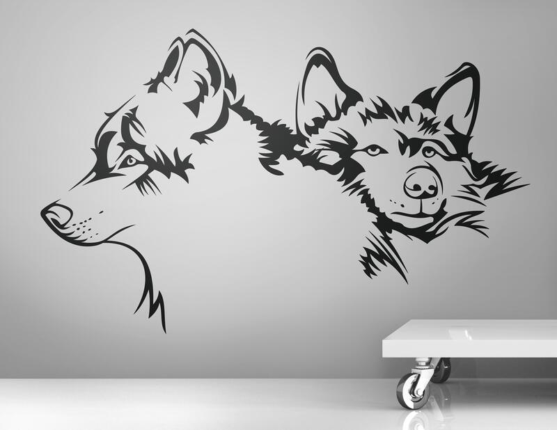 Wandtattoo Huskies