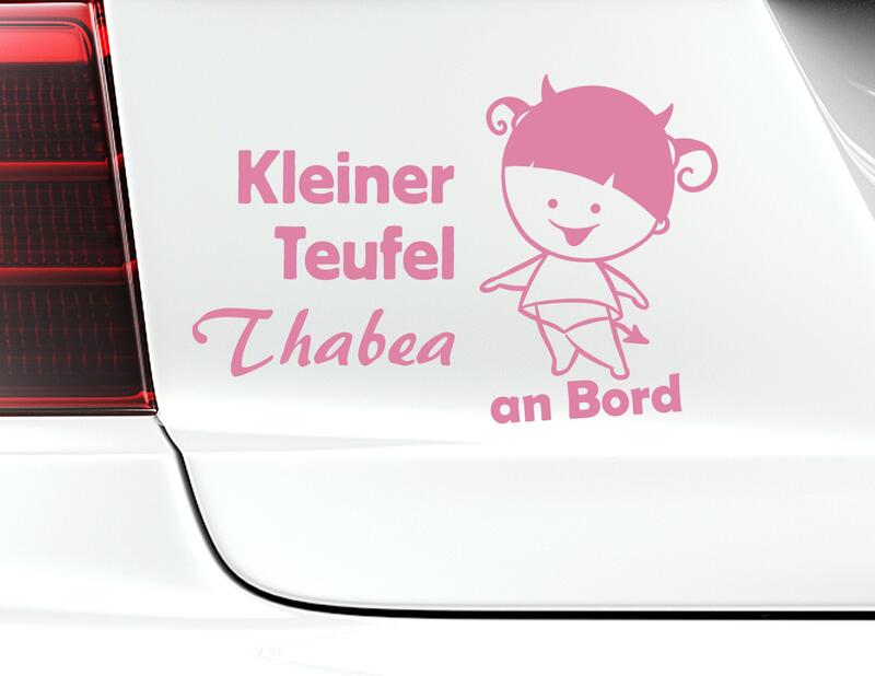 Autoaufkleber "Kleine Teufelin" für alle süßen Quälgeister