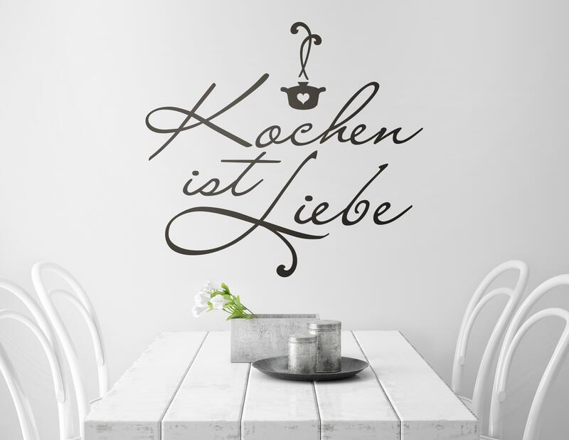 Wandtattoo Kochen ist Liebe