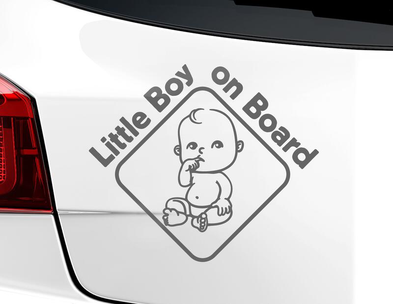 Autoaufkleber "Boy on the Road" mit süßem Baby-Jungen