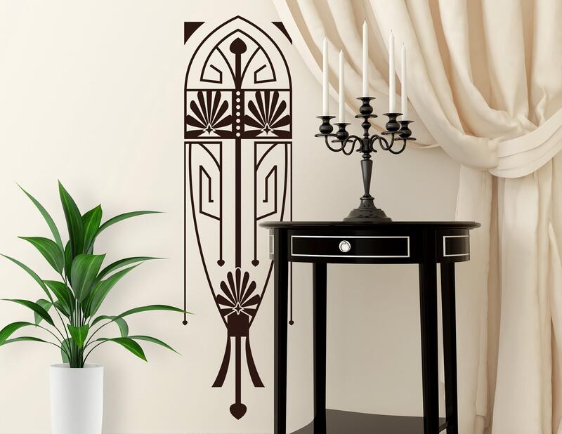 Wandtattoo Art Nouveau - Miroir im Jugendstil-Design