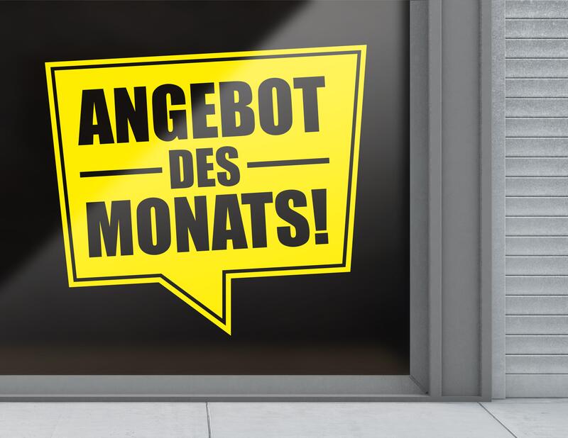 Aufkleber Angebot des Monats!