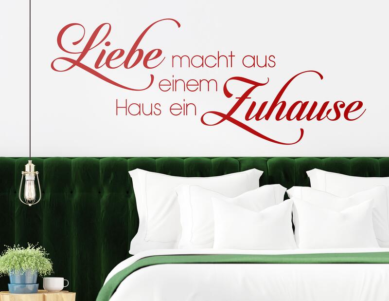 Tolles Wandtattoo „Liebe macht Zuhause“