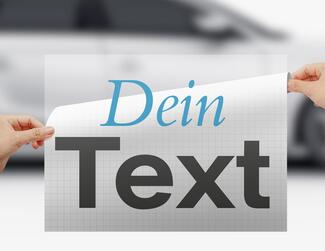 Autobeschriftung mit Klebeschrift - Schritt 1