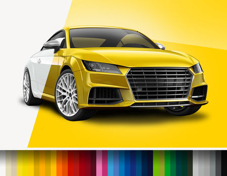 → Autofolie - Car Wrapping Folie in verschiedenen Farben und Mustern