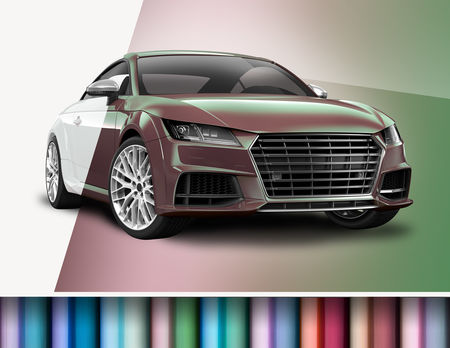 → Autofolie - Car Wrapping Folie in verschiedenen Farben und Mustern