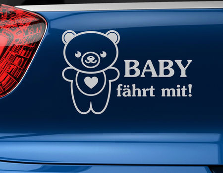 Baby on Board Mädchen Aufkleber 12x7cm Auto Sticker Autoaufkleber