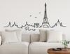 Wandtattoo Line-Art Skyline Paris