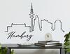 Wandtattoo Line-Art Skyline Hamburg