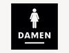 WC Damen #1 - Aufkleber für Gewerbe